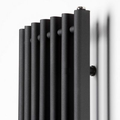 ULTRAHEAT TROJAN METALLIC BLACK H1300mm x W390mm CURVED CONTEMPORARY VERTICAL 'D' PROFILE RADIATOR, TR4T13B ULTRAHEAT TROJAN METALLIC BLACK H1300mm x W390mm CURVED CONTEMPORARY VERTICAL 'D' PROFILE RADIATOR, TR4T13B